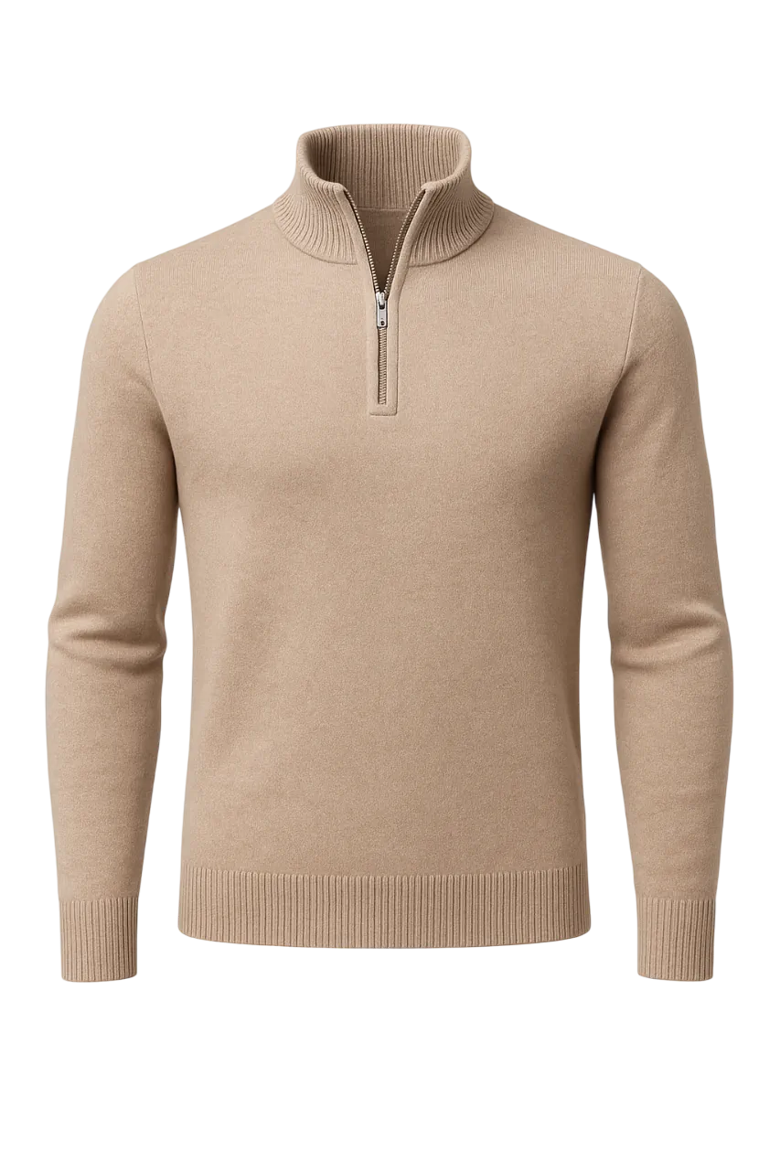 Windsor Herrenpullover mit Halbzipper