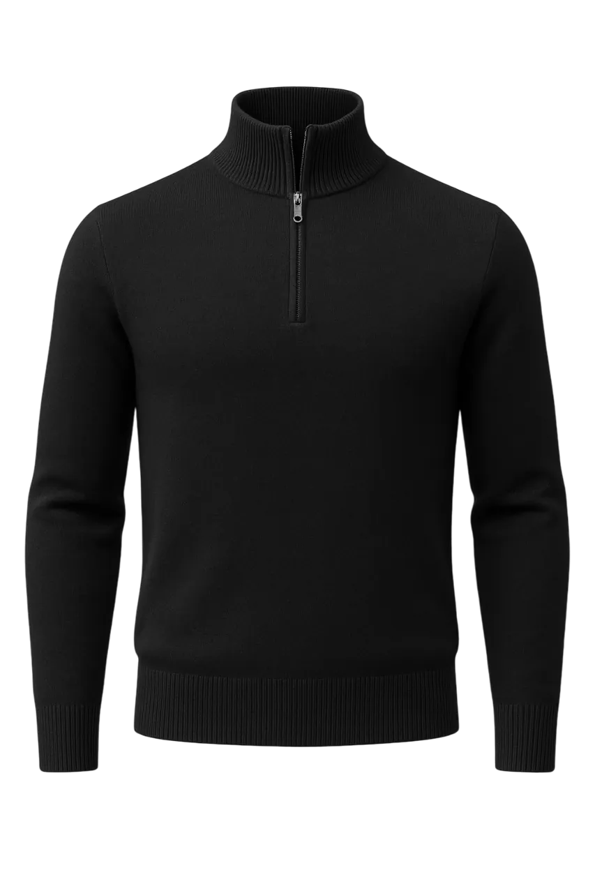 Windsor Herrenpullover mit Halbzipper