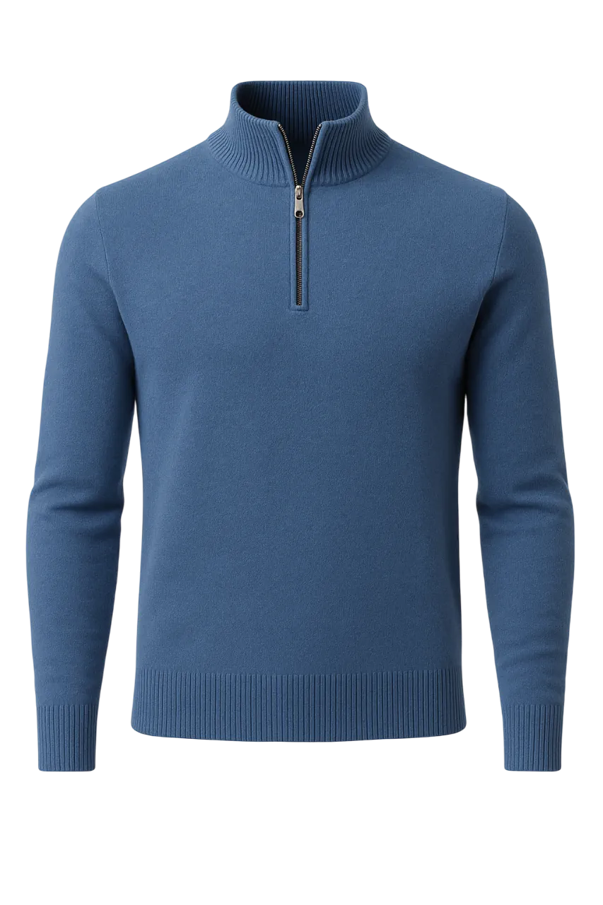 Windsor Herrenpullover mit Halbzipper