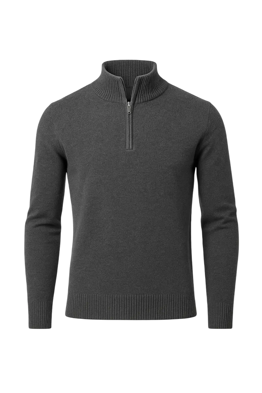 Windsor Herrenpullover mit Halbzipper