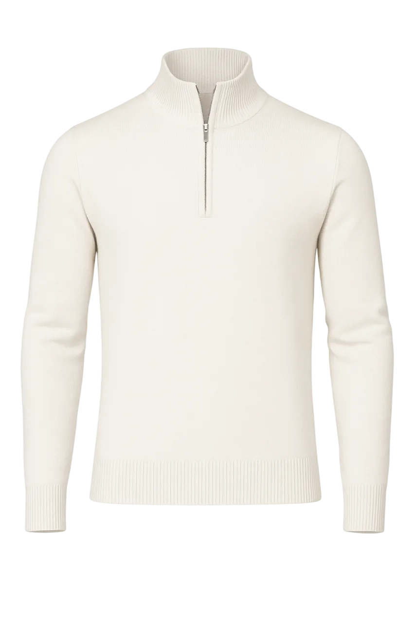 Windsor Herrenpullover mit Halbzipper