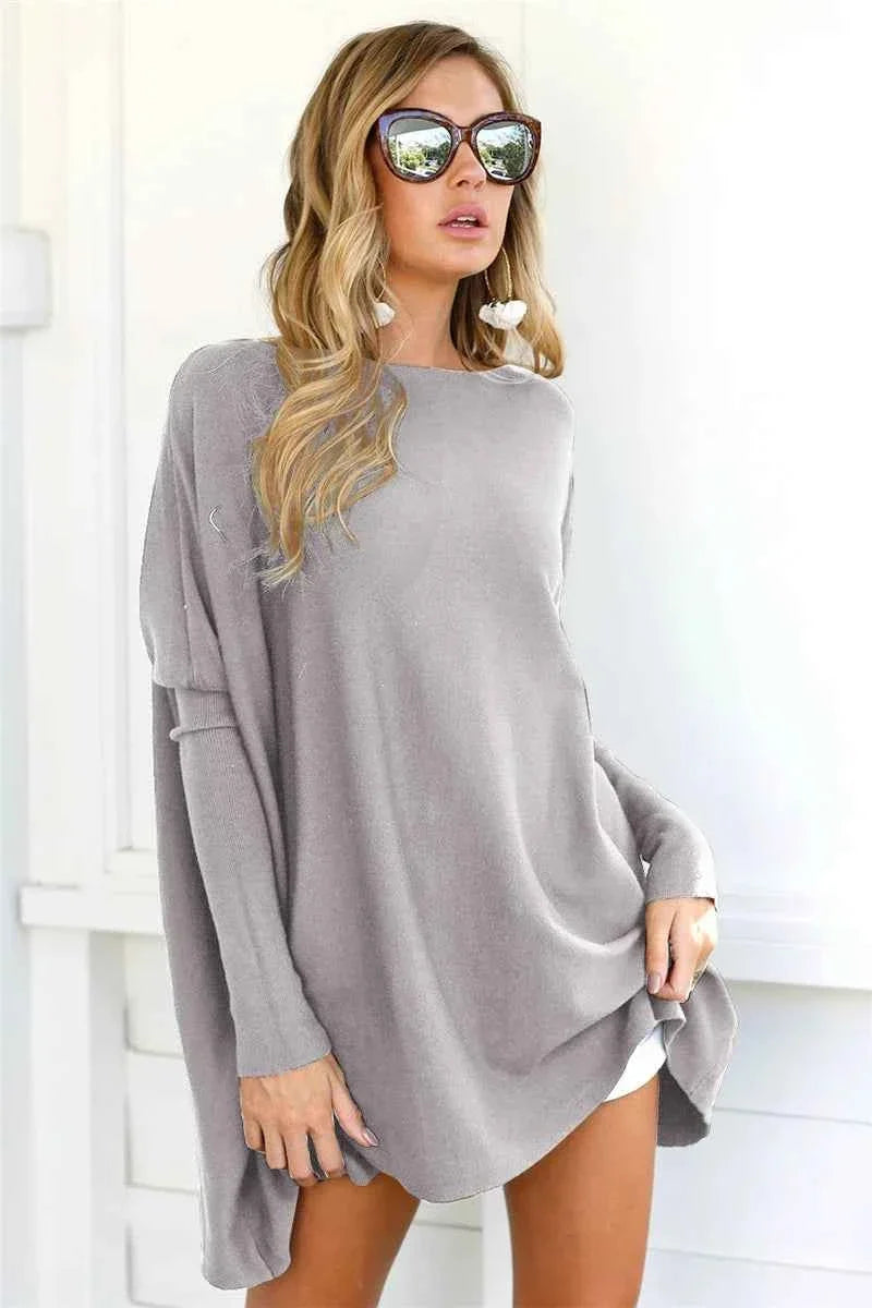 Oversized Rundhals-Pullover für Damen - Bequemer Komfort und stilvoller Look