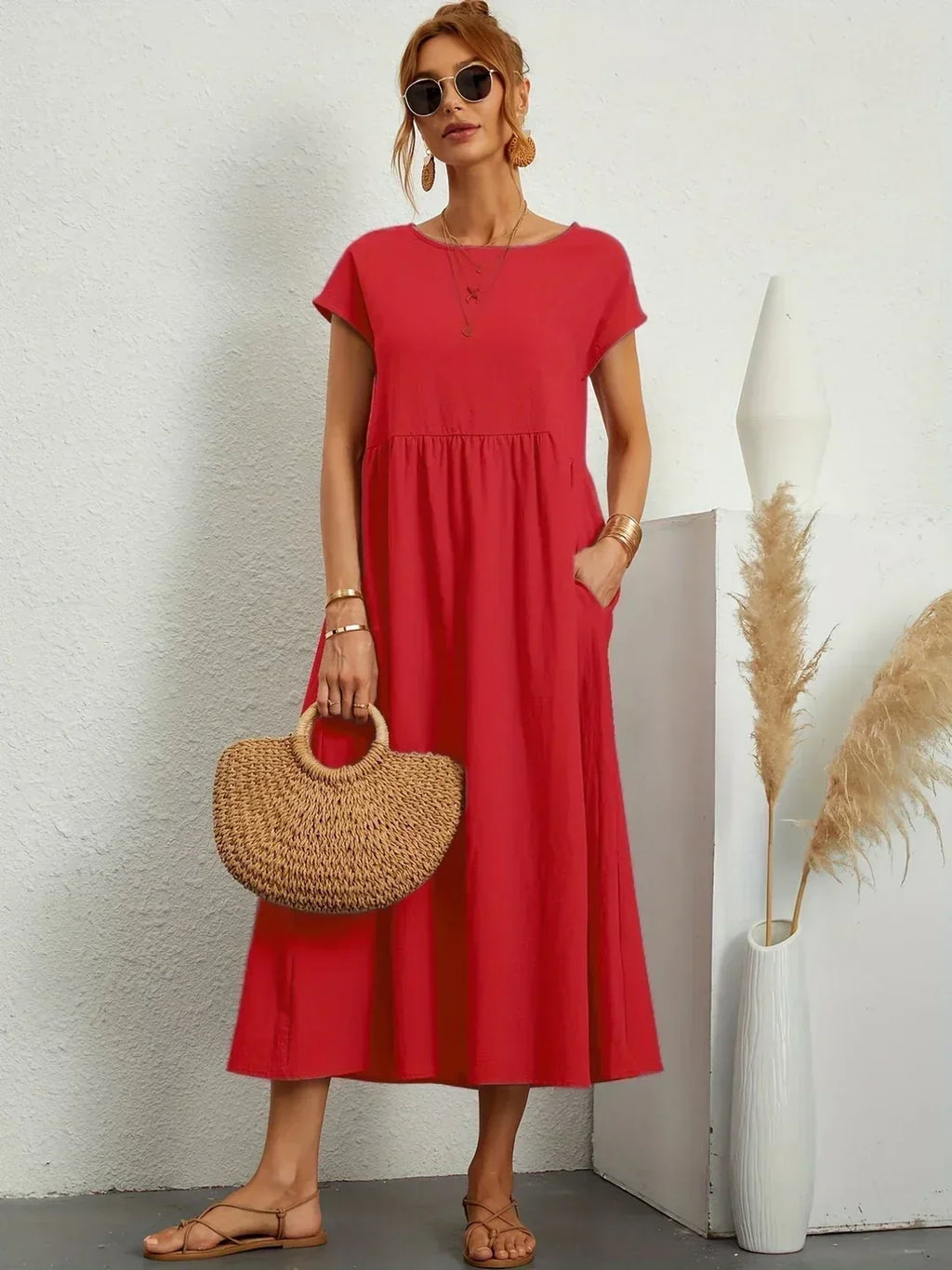 Gabrielle™ — Fließendes Midikleid – zeitlose Eleganz