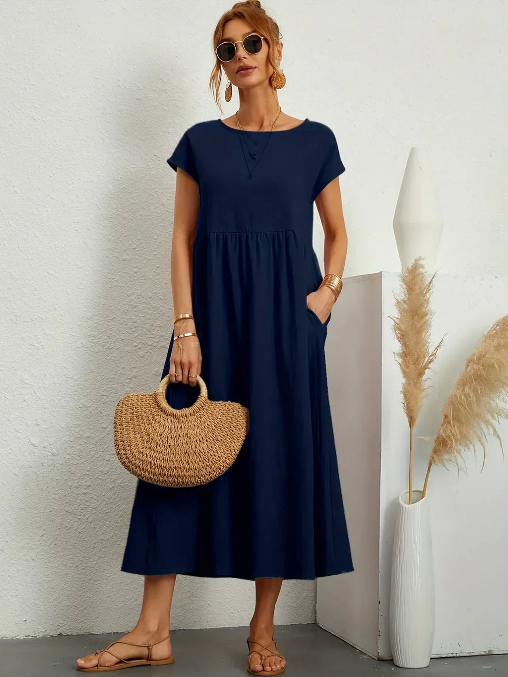 Gabrielle™ — Fließendes Midikleid – zeitlose Eleganz
