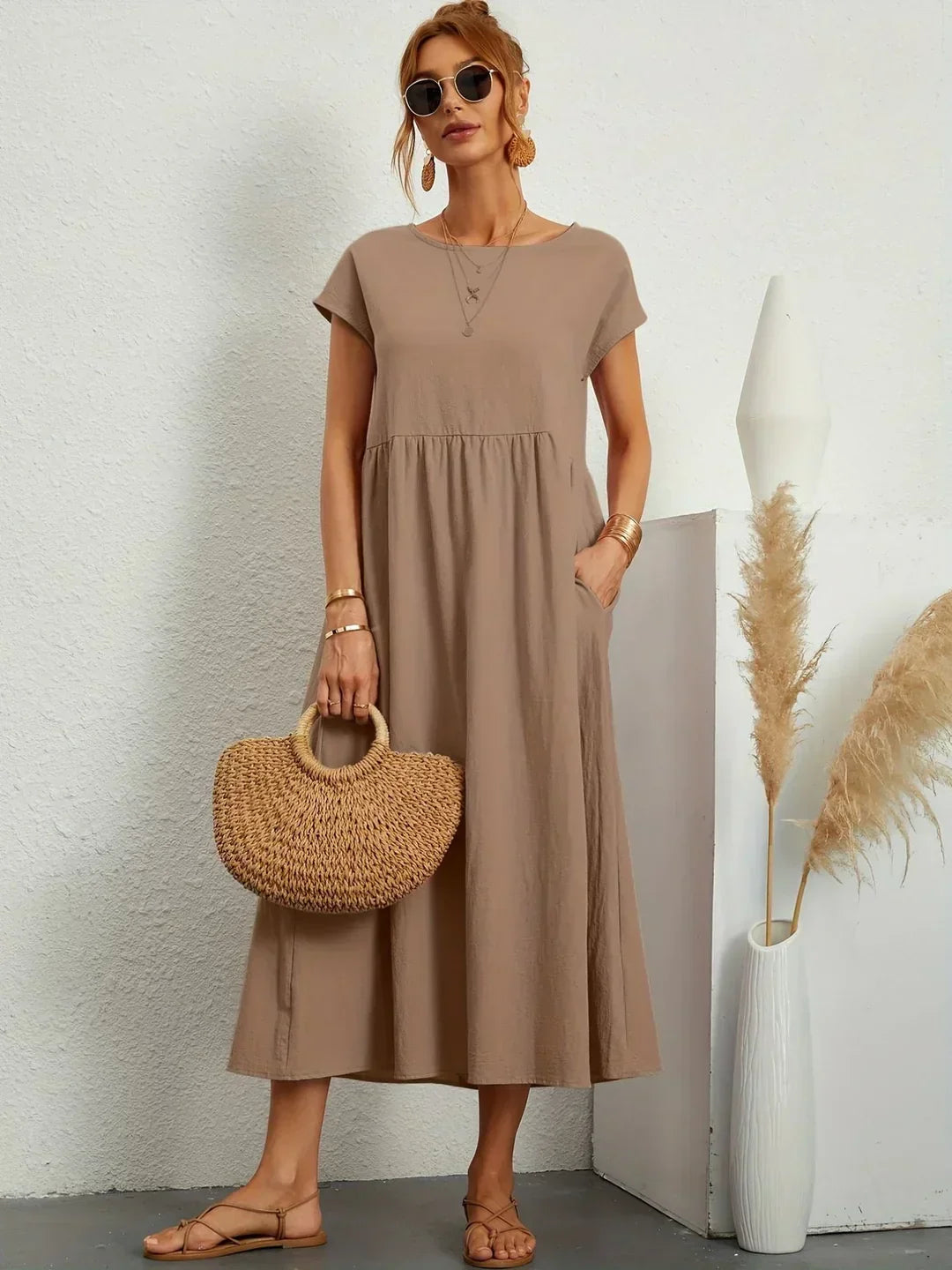 Gabrielle™ — Fließendes Midikleid – zeitlose Eleganz