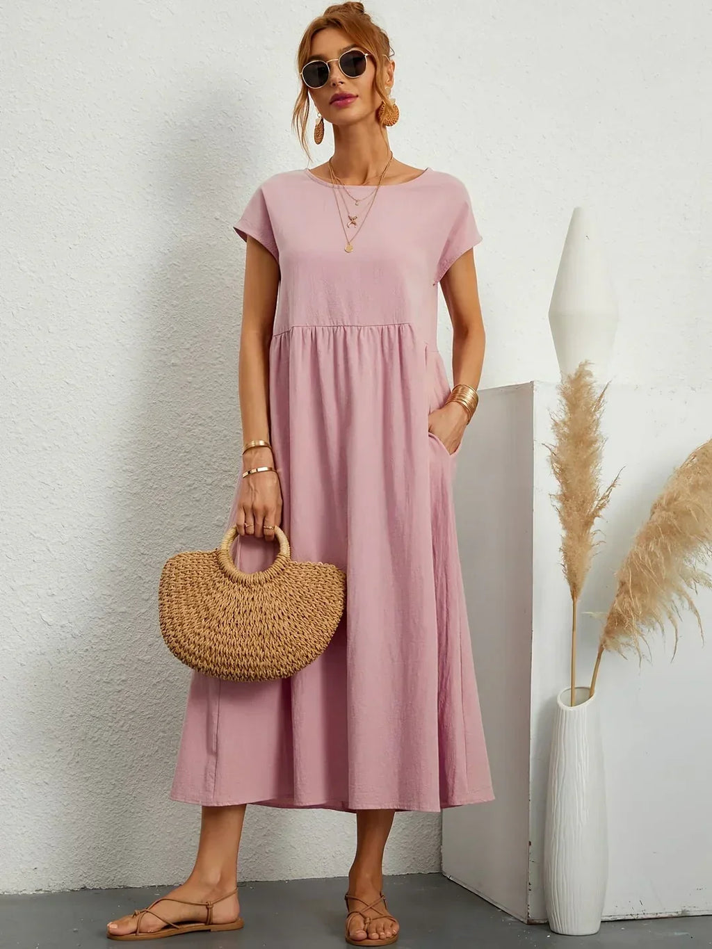 Gabrielle™ — Fließendes Midikleid – zeitlose Eleganz
