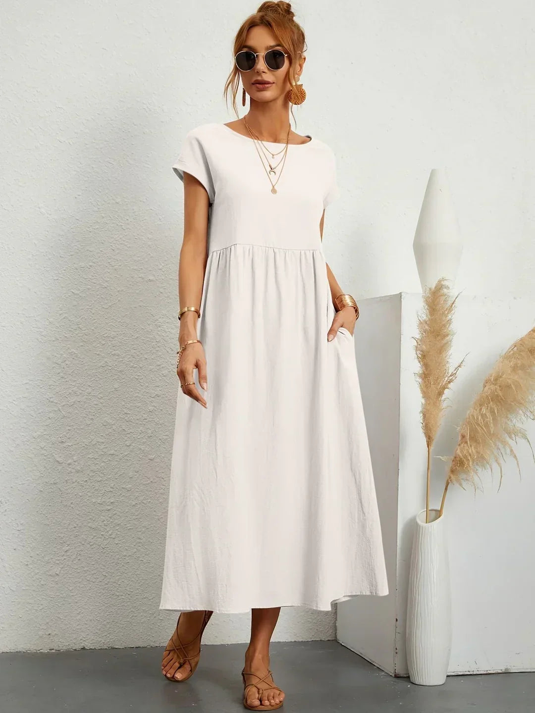 Gabrielle™ — Fließendes Midikleid – zeitlose Eleganz