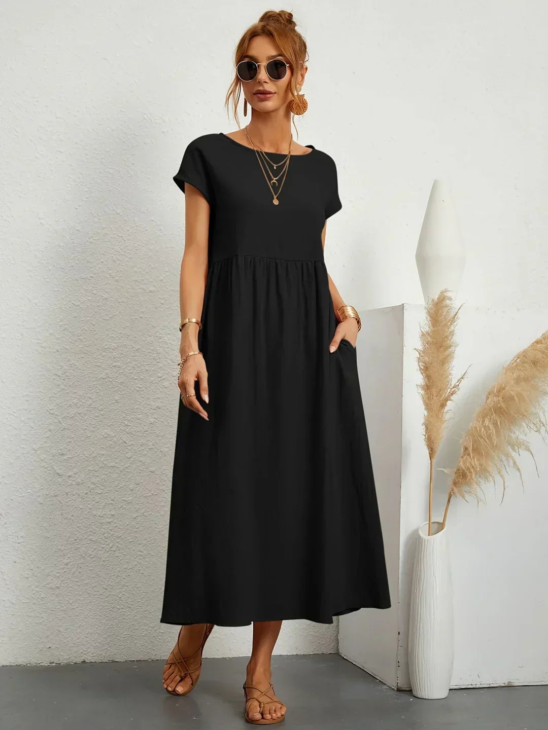 Gabrielle™ — Fließendes Midikleid – zeitlose Eleganz