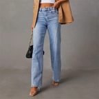Weite Jeans Mit Hoher Taille