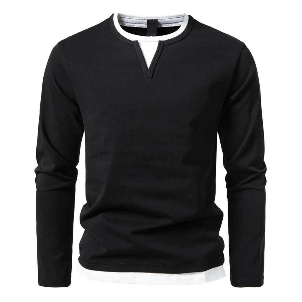 Langärmeliges Baumwoll-T-Shirt