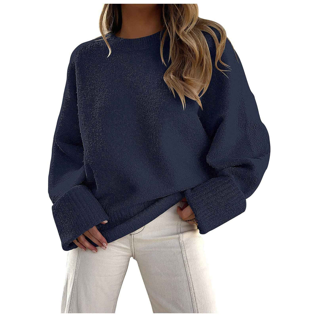 Gemützlicher Oversize-Flausch-Strickpullover - wolkenweicher Komfort, lockere Passform