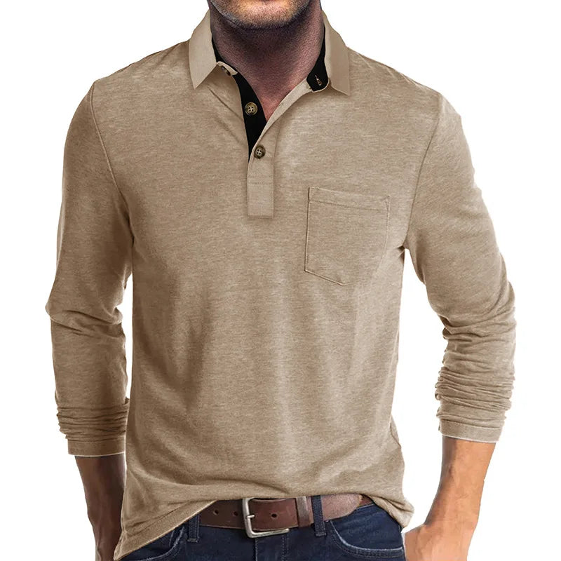 Herren Langarmshirt in Unifarbe