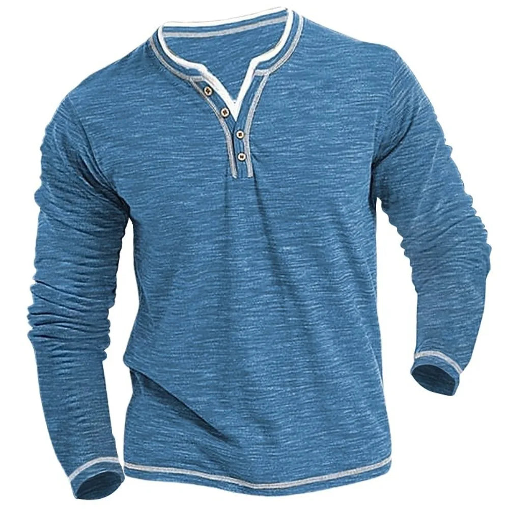 Herren Langarm V-Ausschnitt