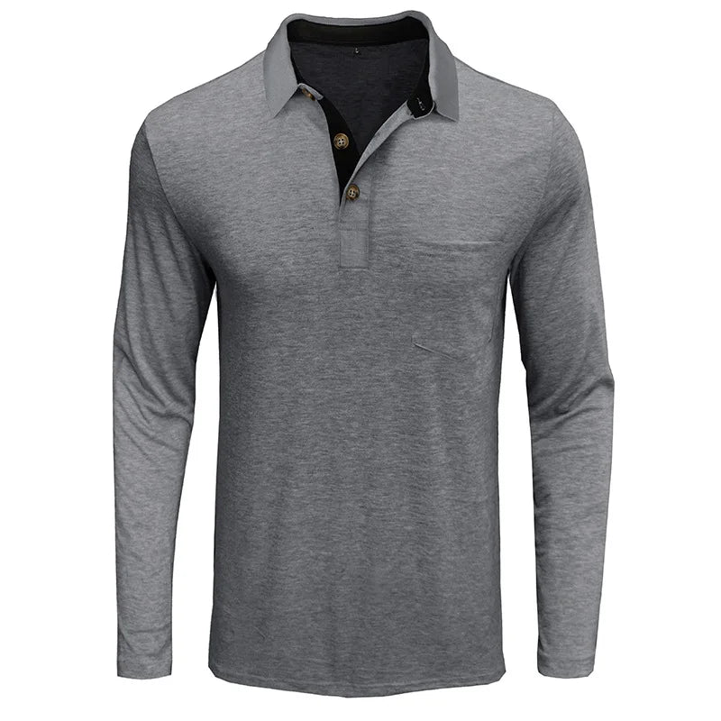 Herren Langarmshirt in Unifarbe