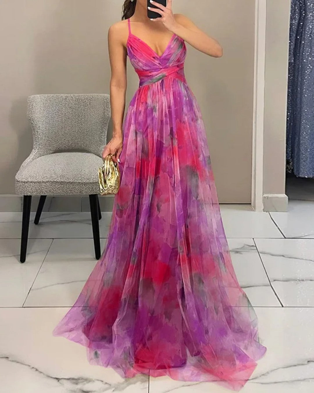 Mandy | Zauberhaftes Maxikleid mit Blumenprint
