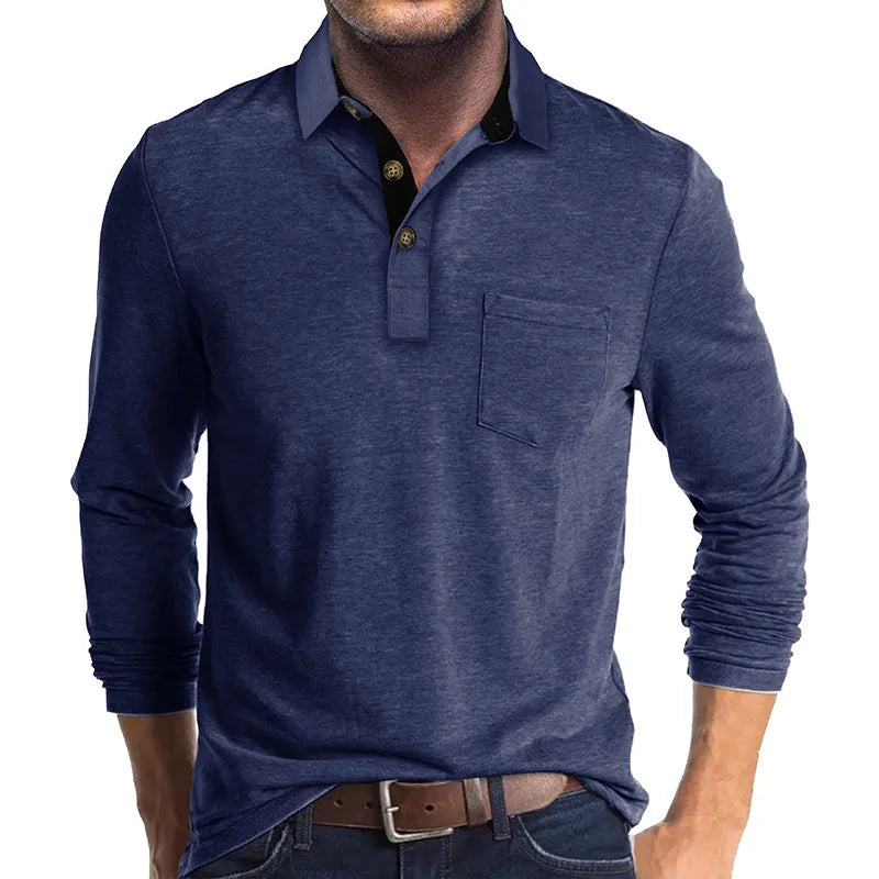 Herren Langarmshirt in Unifarbe