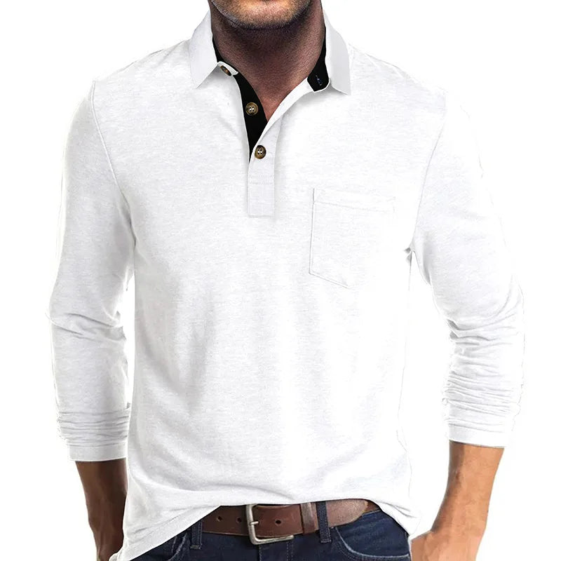 Herren Langarmshirt in Unifarbe