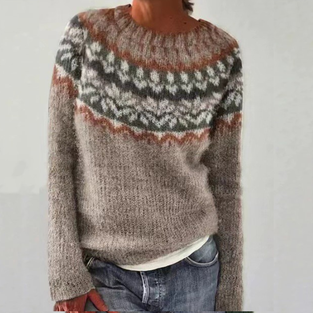 Bequemer und eleganter Retro-Pullover Damen
