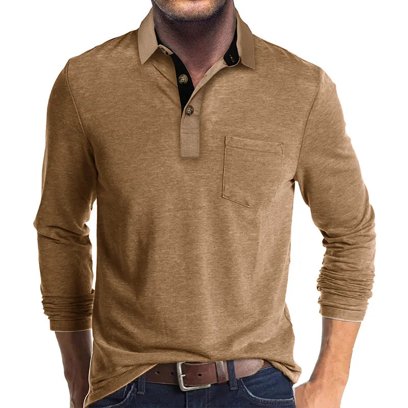 Herren Langarmshirt in Unifarbe