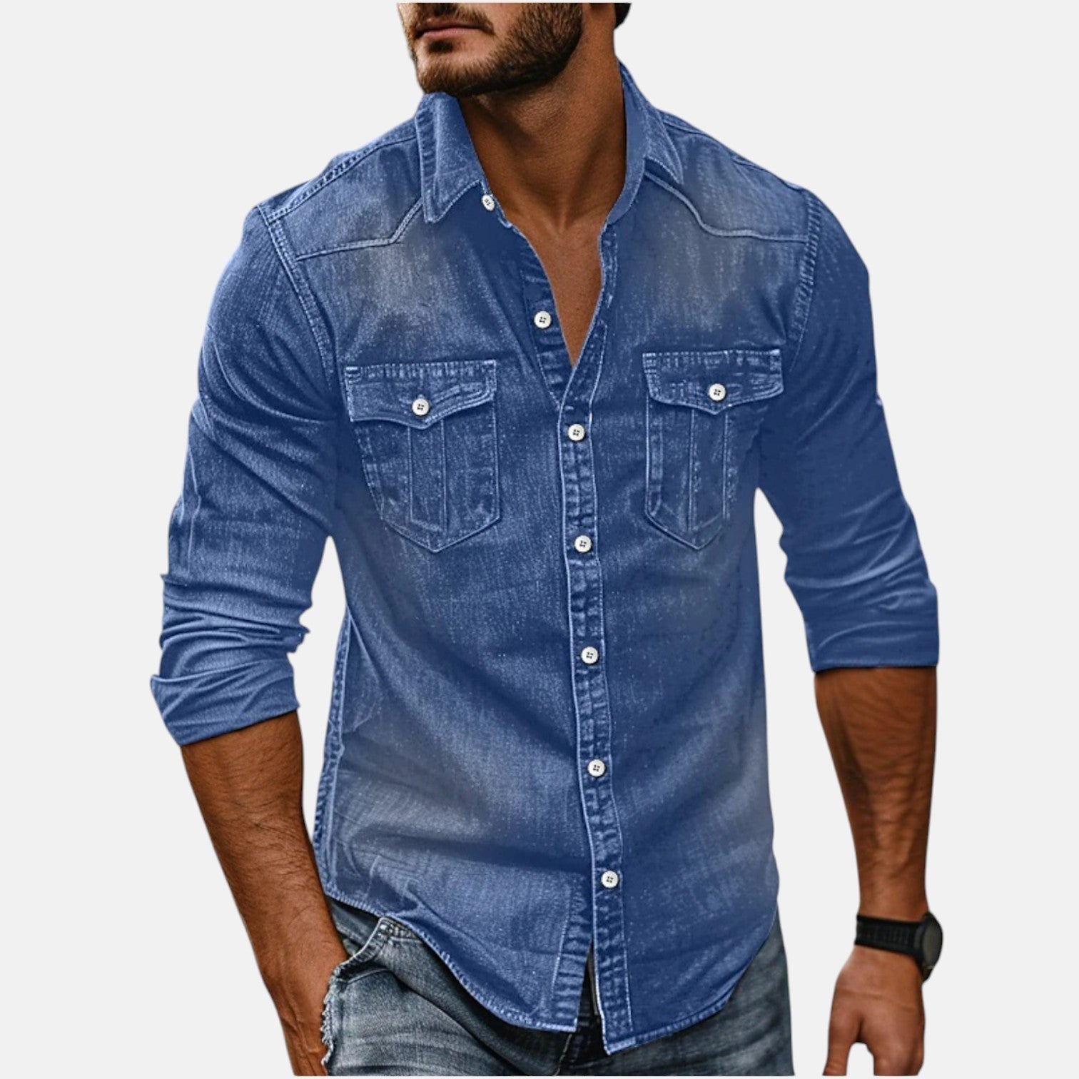 Vielseitiges und Trendiges Herren-Denimhemd