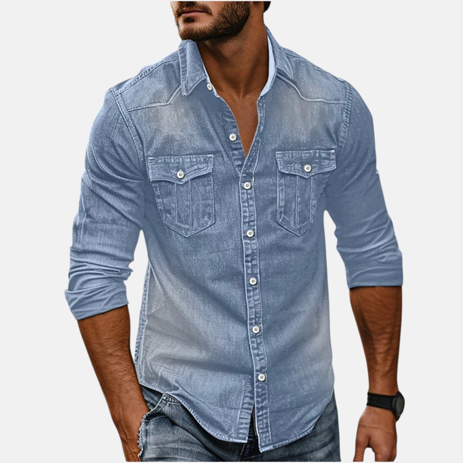 Vielseitiges und Trendiges Herren-Denimhemd