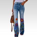 Jeans mit hoher Taille und Schlag