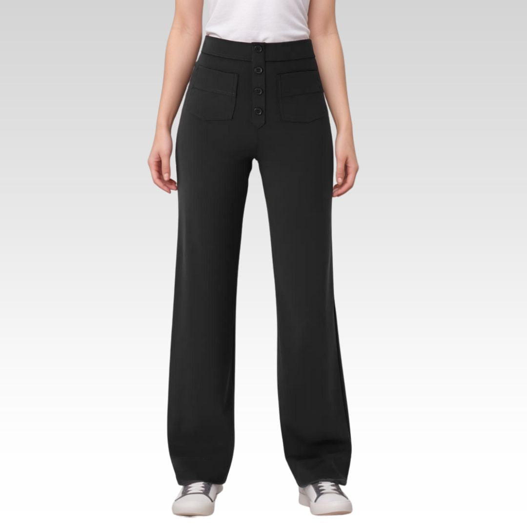 Elastische Hose mit hoher Taille