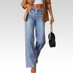 Weite Jeans Mit Hoher Taille