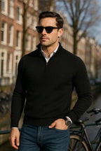Windsor Herrenpullover mit Halbzipper