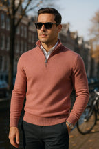 Windsor Herrenpullover mit Halbzipper