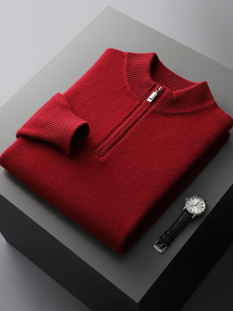 Kaschmir Halbzip Pullover