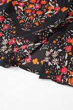 Vintage-Blumenmuster-Hemd mit Knöpfen