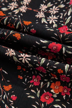 Vintage-Blumenmuster-Hemd mit Knöpfen