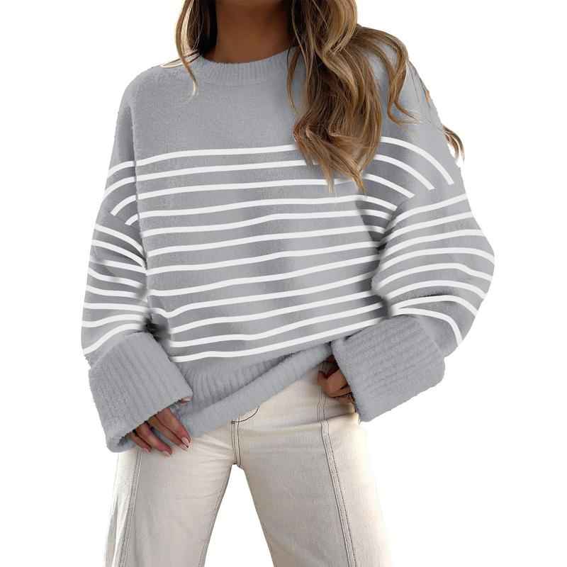 Kuscheliger Langarm-Rundhals-Pullover für Wärme und Komfort im Alltag
