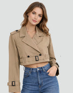Emma | Kurzer, taillierter Trenchcoat