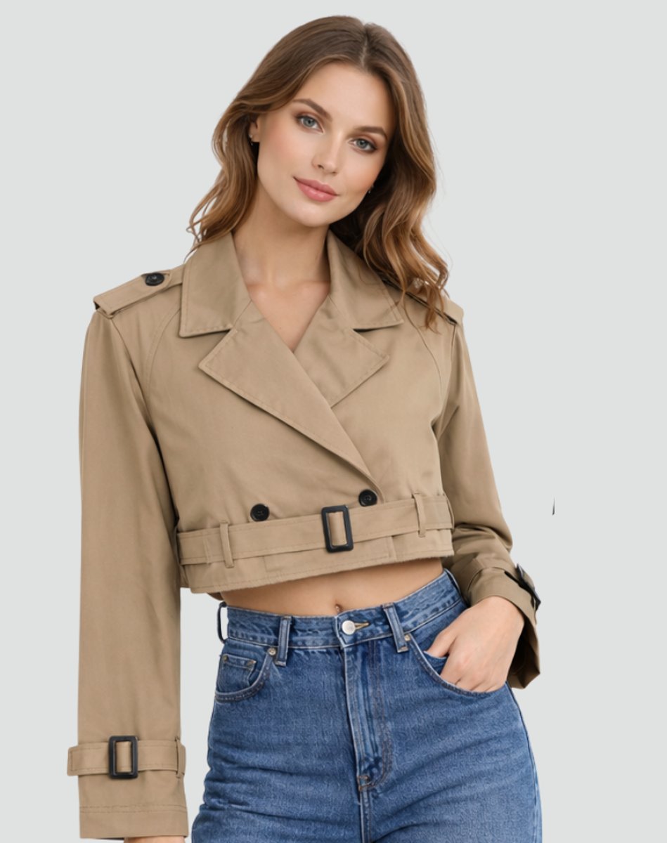 Emma | Kurzer, taillierter Trenchcoat