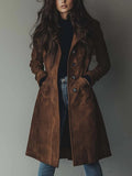 Claudia | Langer taillierter Trenchcoat mit zeitlosem zweireihigem Stil