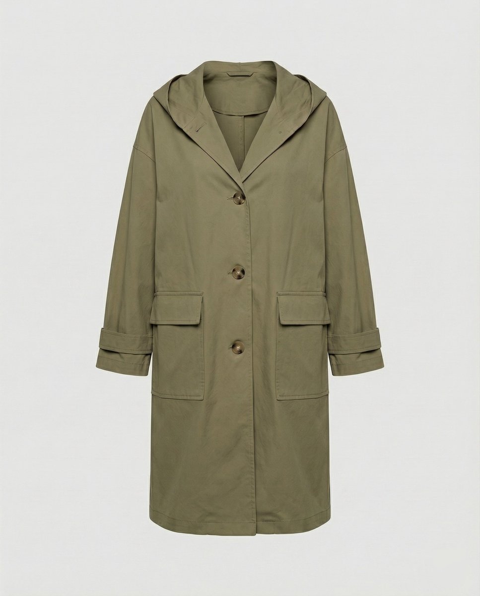 Ines | Klassischer langer wasserdichter Trenchcoat