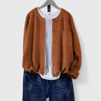 Eleganter lässiger Cardigan mit Knöpfen Damen