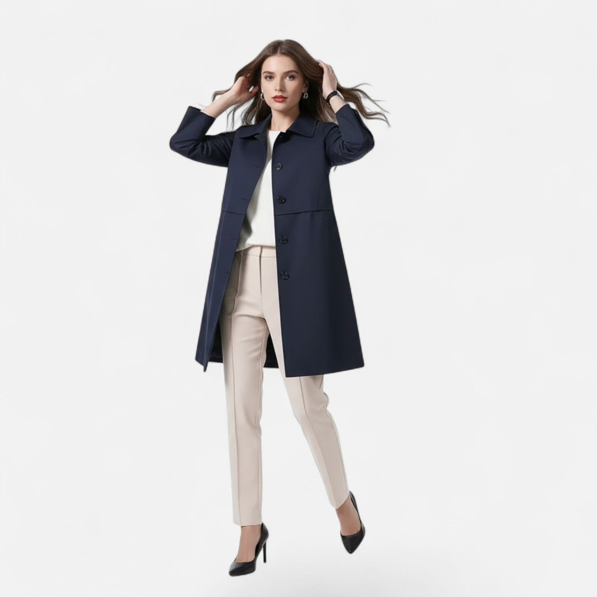 Grace | Moderner Midi-Trenchcoat