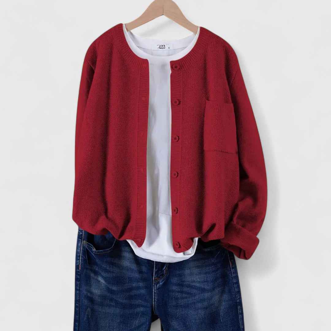 Eleganter lässiger Cardigan mit Knöpfen Damen