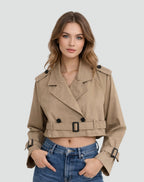 Emma | Kurzer, taillierter Trenchcoat