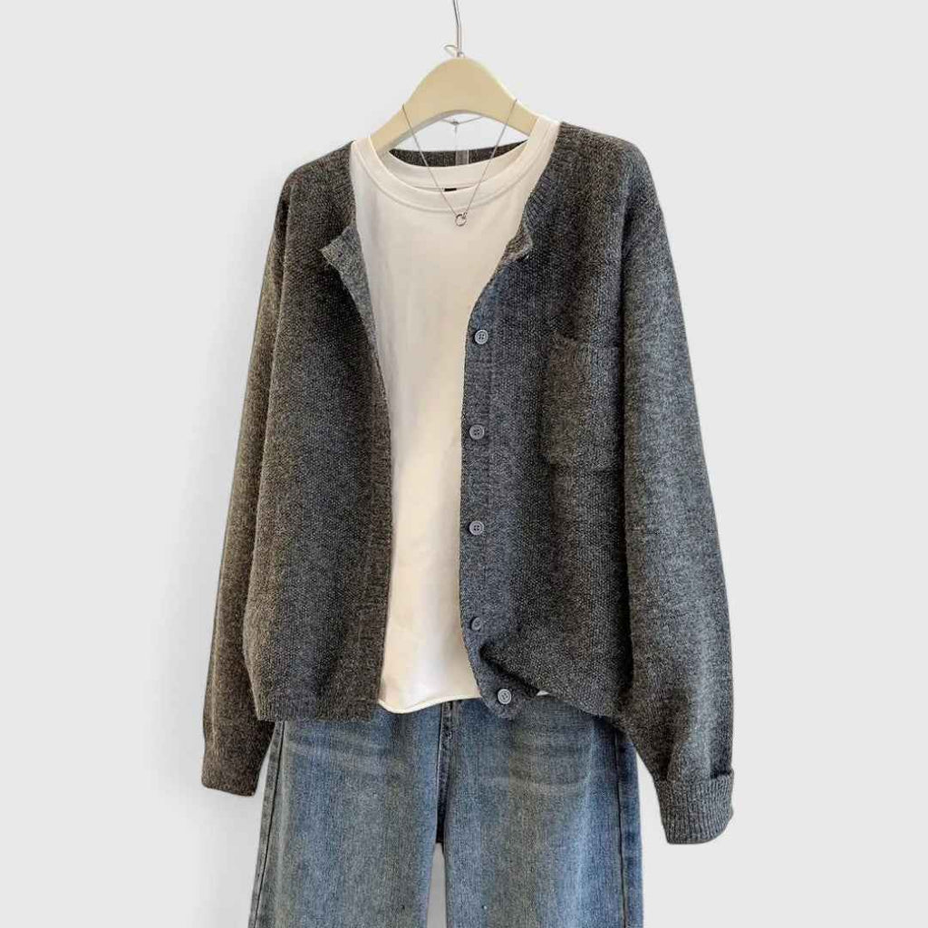 Eleganter lässiger Cardigan mit Knöpfen Damen