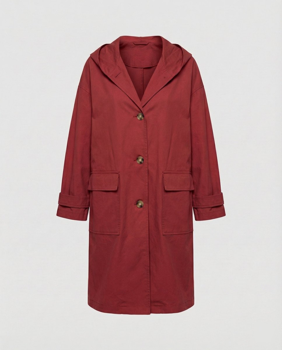 Ines | Klassischer langer wasserdichter Trenchcoat