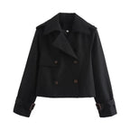Isabelle | Eleganter kurzer zweireihiger Trenchcoat
