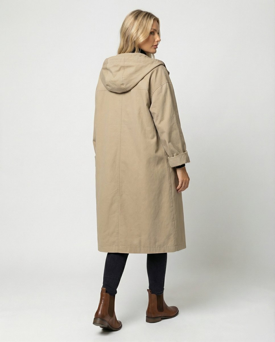 Ines | Klassischer langer wasserdichter Trenchcoat