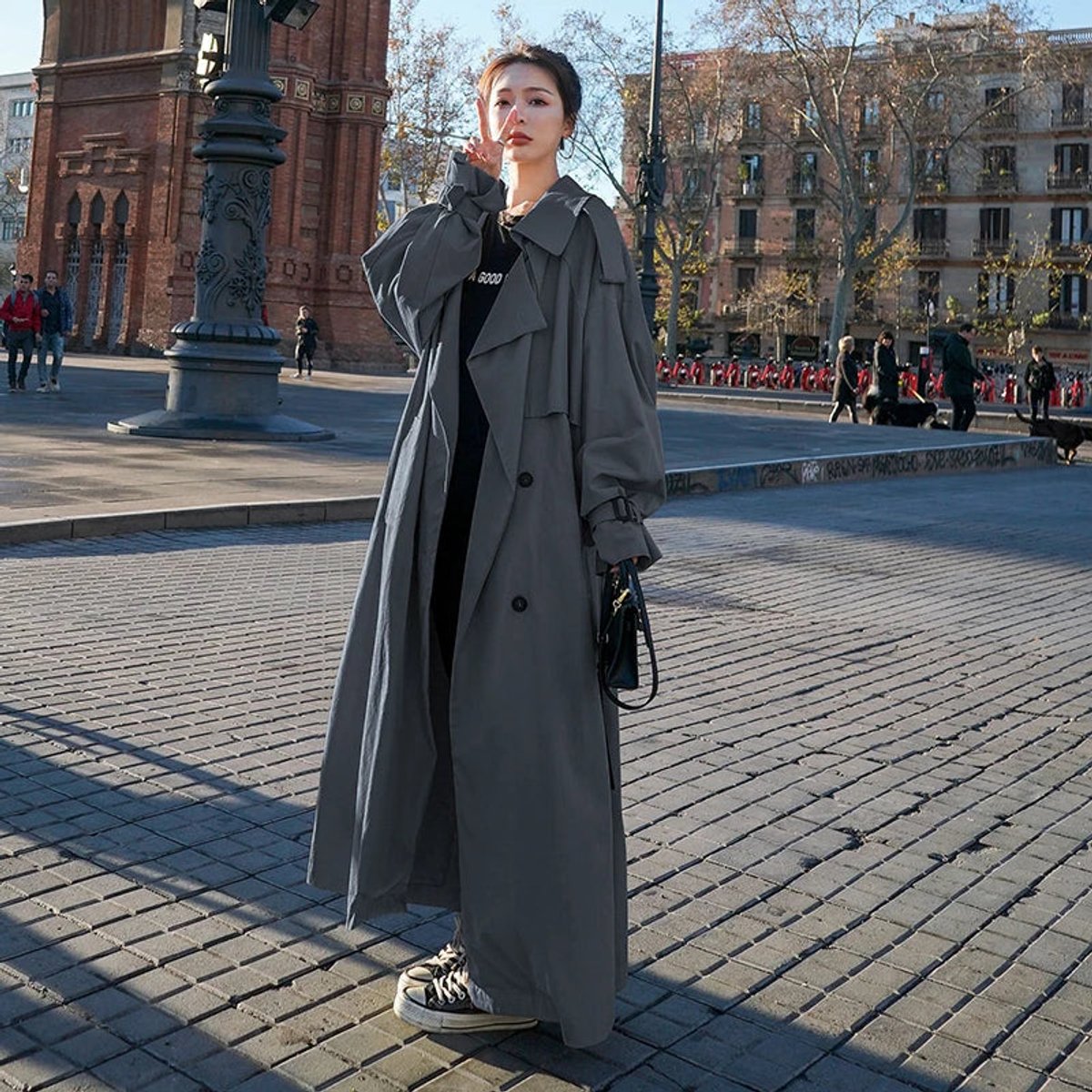 Sophia | Übergroßer und langer Trenchcoat