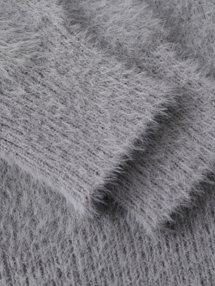 Kuscheliger, flauschiger Mohair-Pullover