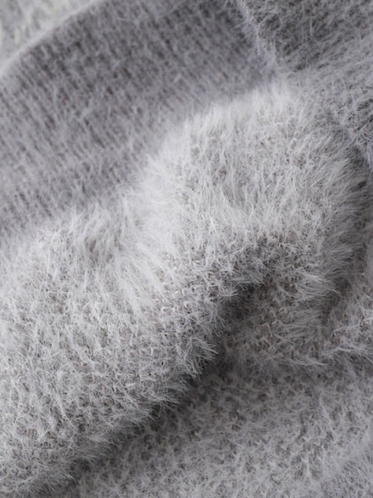 Kuscheliger, flauschiger Mohair-Pullover