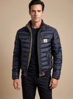 Sven | Herren gesteppte Winterjacke mit Stehkragen